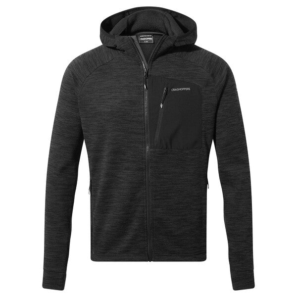 Craghoppers Mens Dynamic Pro Hooded Fleece Jacket (Black Pepper Marl Craghoppers Mens Dynamic Pro Hooded Fleece Jacket (Black Pepper Marl