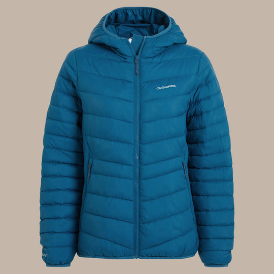 Craghoppers Women's Compresslite IX Hooded Jacket Porcelain Blue