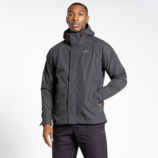 Craghoppers Men's Orion Waterproof Jacket Black Pepper CMW779