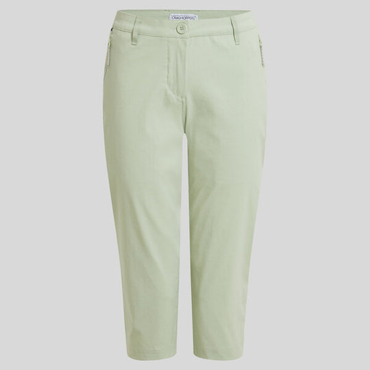 Craghoppers Women's Kiwi Pro Crop Trousers Bud Green