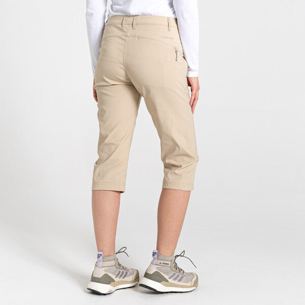 Craghoppers Kiwi Pro Crop Trousers Desert Sand