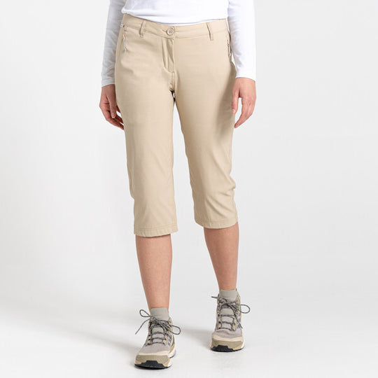Craghoppers Kiwi Pro Crop Trousers Desert Sand