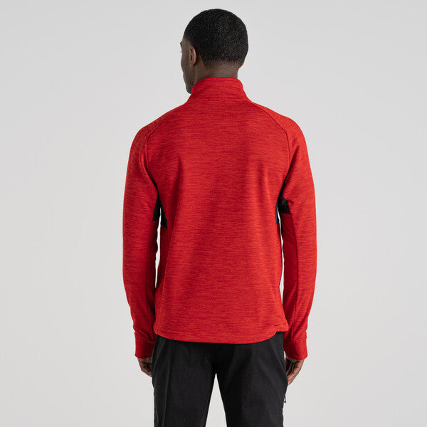 Craghoppers Tarbert Half Zip Chilli Red/ Black Pepper