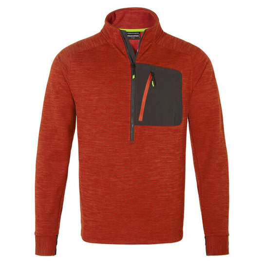 Craghoppers Tarbert Half Zip Chilli Red/ Black Pepper