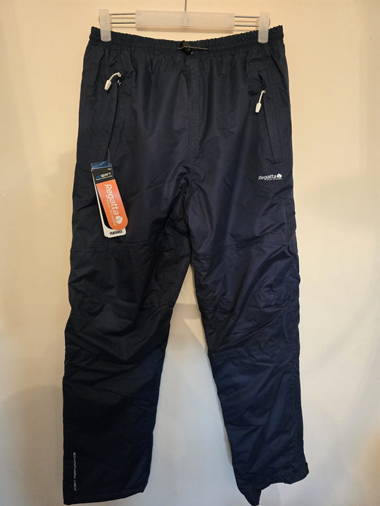 Regatta Men's Padded Chandler Waterproof Trousers Midnight Small Waist (30-32")