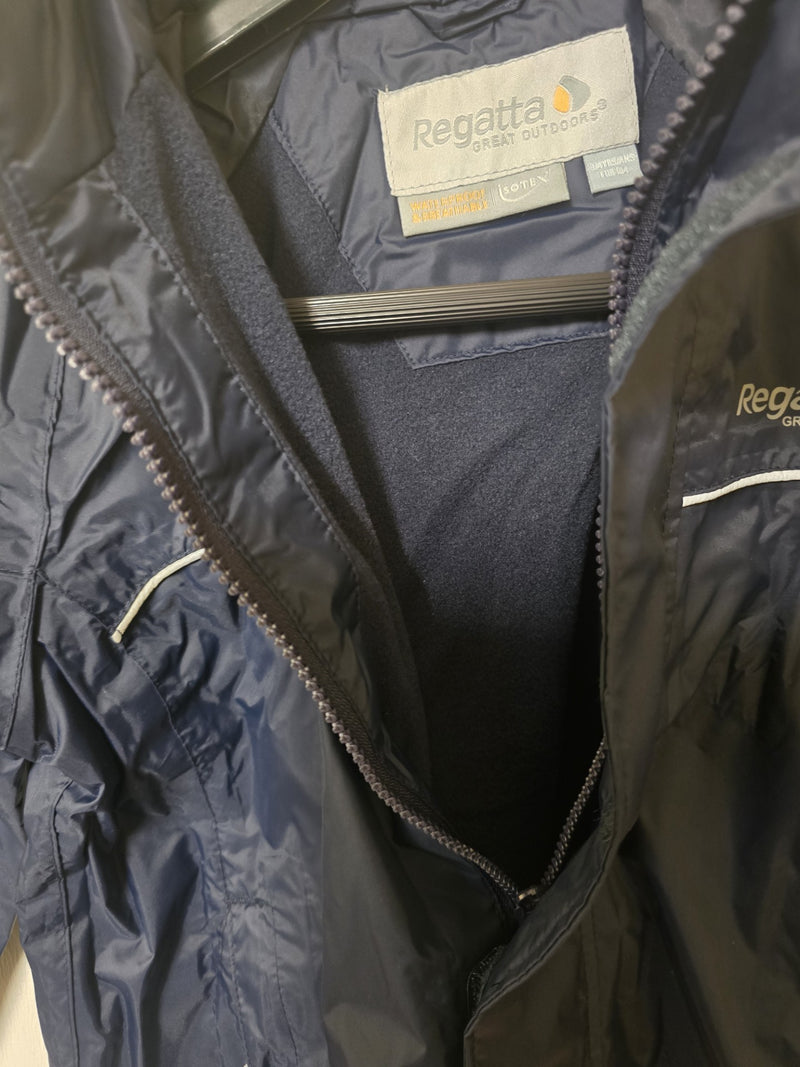 Regatta Kids Kaplan Waterproof Jacket Fleece Lined Navy