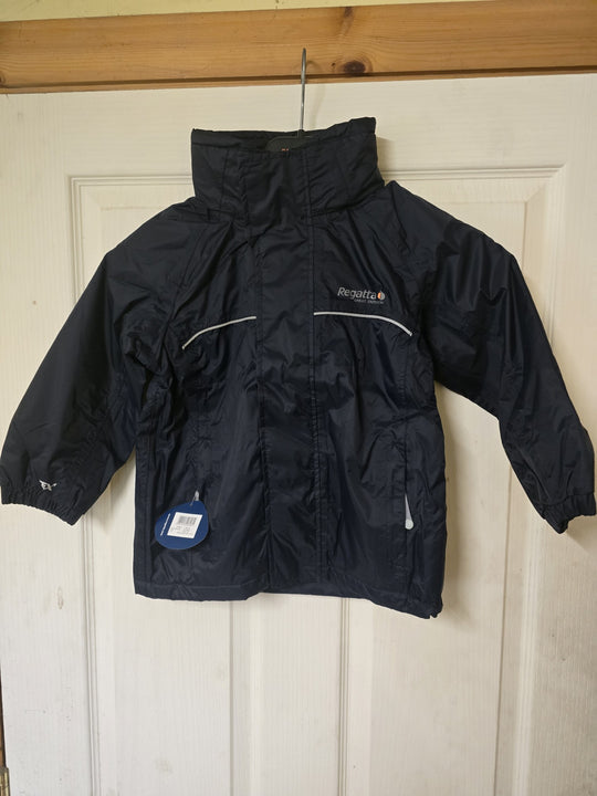Regatta Kids Kaplan Waterproof Jacket Fleece Lined Navy