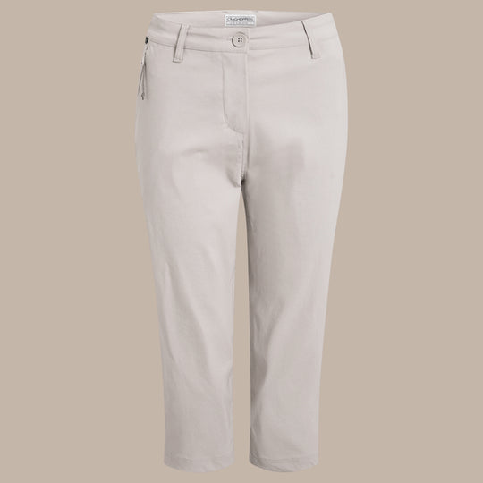 Craghoppers Women's Kiwi Pro Crop III Trousers Oyster CWJ1407 SS26