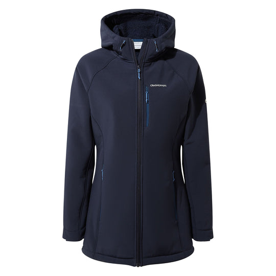 Craghoppers Women's Ara Fleece Lined Long Softshell Navy CWL090 RRP £85