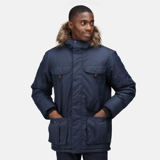 Regatta Men's Aarav Winter Waterproof Parka Navy RMP306