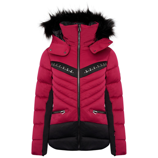 Dare 2b Women's Bejewel II Waterproof Ski Jacket Beetroot/ Black