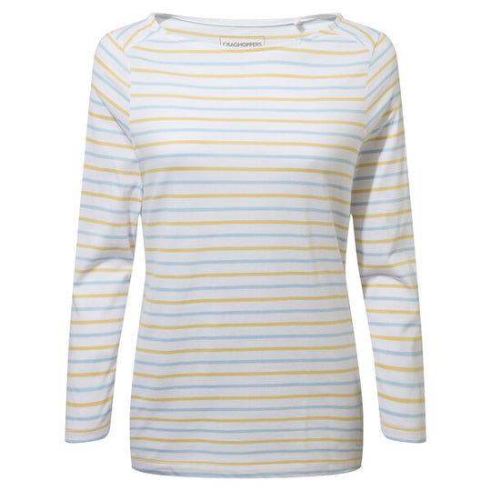 Craghoppers Women's Blanca 3/4 Sleeve Top Blue/ Yellow
