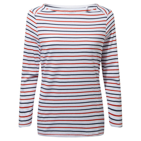 Craghoppers Women's Blanca 3/4 Sleeve Top Navy/ Red Stripe