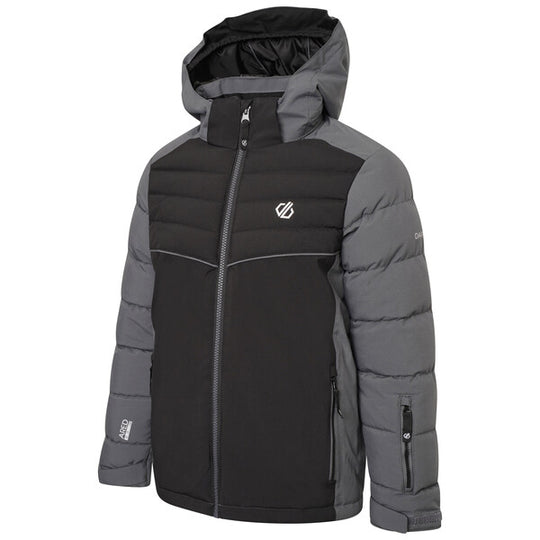 Dare 2b Boy's Cheerful Waterproof Insulated Ski Jacket Black/ Storm Grey