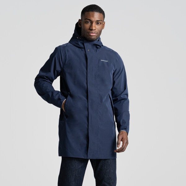 Navy blue raincoat mens deals