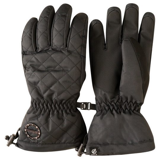 Dare 2b Women's Crystallize Quilted Ski Gloves | Black