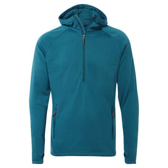 Craghoppers Men's Dynamic Hooded Half Zip Top Winter Lagoon Marl CMT962