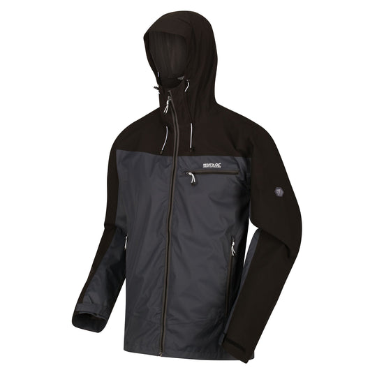 Regatta Men's Highton Stretch Waterproof Jacket Ash/Black