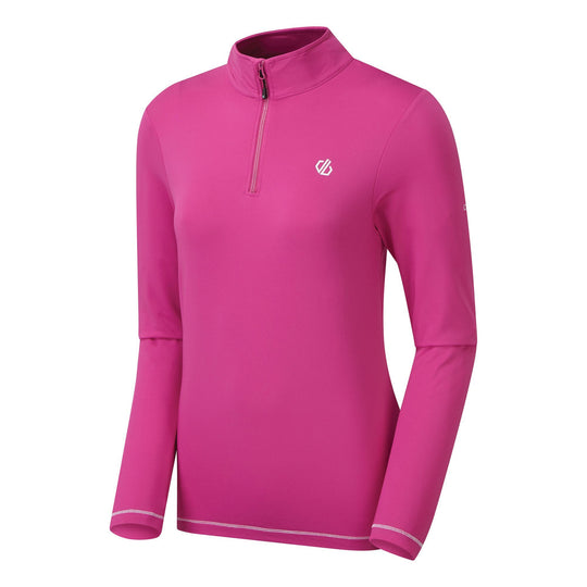 Dare 2b Women's Lowline II Half Zip Midlayer Baselayer Pink RRP £35