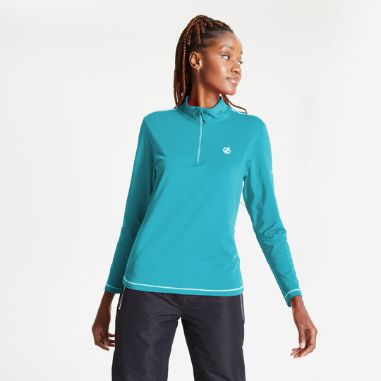 Dare 2b Women's Lowline II Half Zip Midlayer Baselayer Blue RRP £35