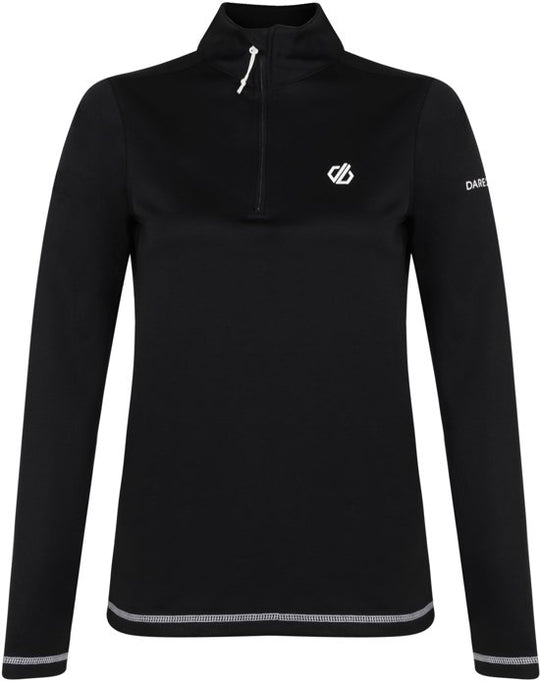 Dare 2b Women's Lowline II Half Zip  Midlayer Baselayer Black RRP £35
