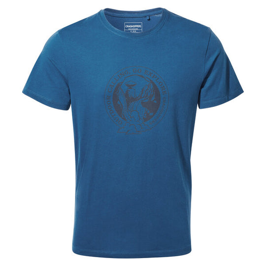 Craghoppers Men's Lugo T-Shirt Poseidon Blue Rocky