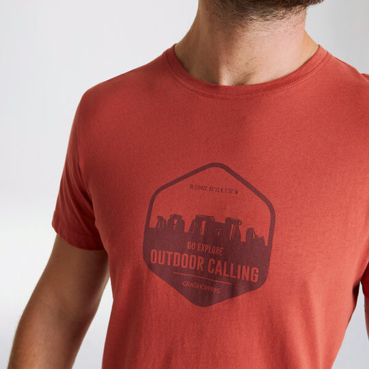 Craghoppers Men's Mightie T-Shirt Sequoia Red Stonehenge