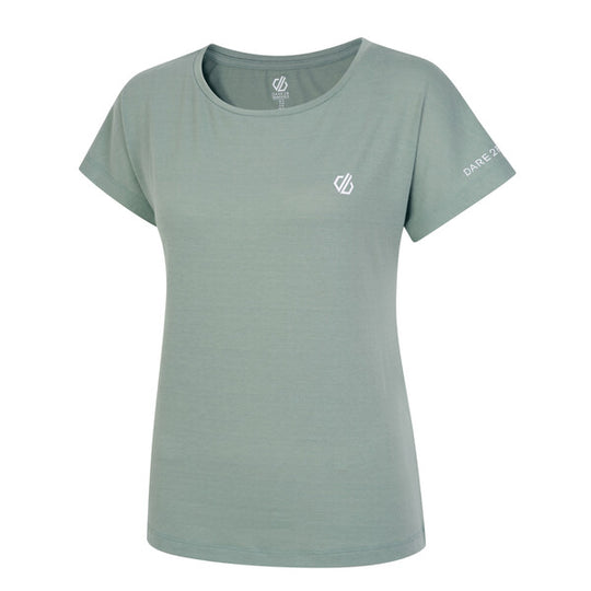 Women's Persisting Lightweight Gym Tee | Lilypad Green Marl