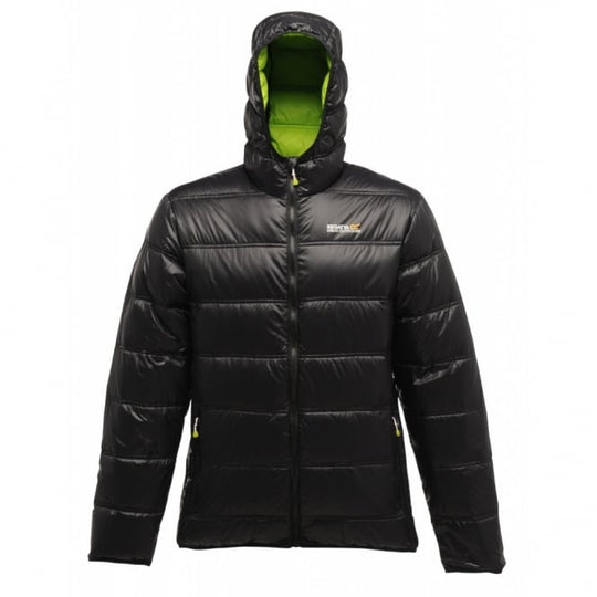 REGATTA MENS SUMMITSPHERE DOWN JACKET, BLACK (GREEN LINING), RMN019 RRP £160