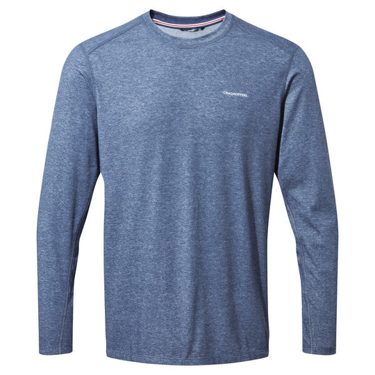 Men's NosiLife Talen Long Sleeved T-Shirt | Soft Navy Marl CMT928