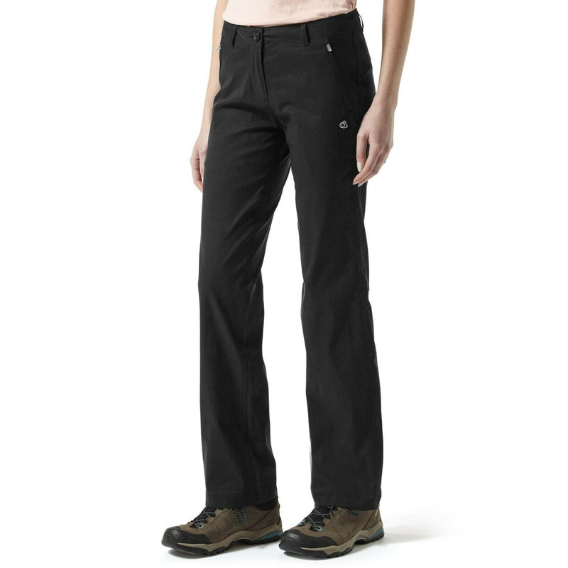 CRAGHOPPERS WOMENS KIWI PRO STRETCH TROUSERS, BLACK CWJ1072