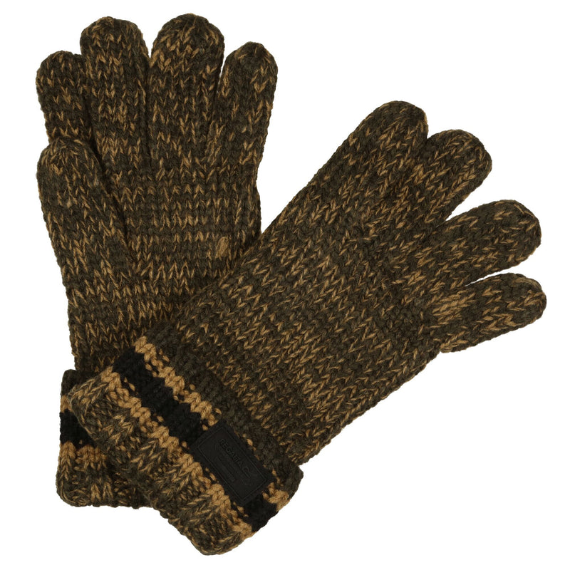Regatta Davion Knit-Look Gloves Dark Khaki
