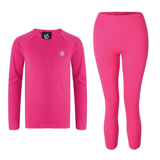 Dare 2b Girls' Elate Base Layer Set Cyber Pink RRP £30