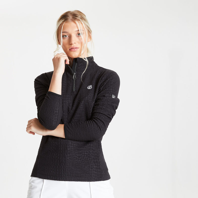 DARE2B EXCITE CROC PRINT FLEECE-SWAROVSKI EMBELLISHED-BLACK RRP £50