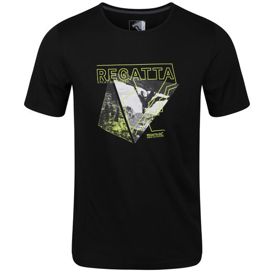 Regatta Men's Fingal V Short Sleeve Graphic T-Shirt Black