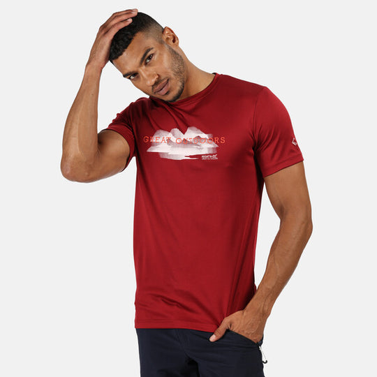 Regatta Men's Fingal V Short Sleeve Graphic T-Shirt Delhi Red