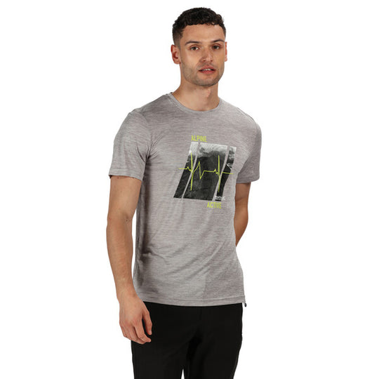 Regatta Men's Fingal V Short Sleeve Graphic T-Shirt Rock Grey