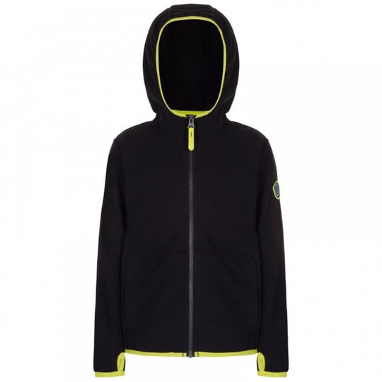 Regatta Boy's Frollo II Hooded Fleece Black RKA179