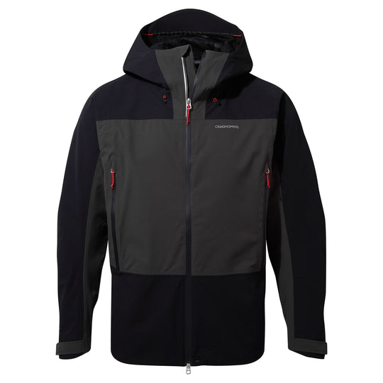 Craghoppers Men's Gryffin Waterproof Jacket Black/ Black Pepper CMW790 RRP £100