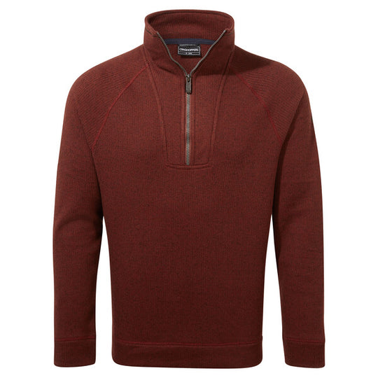 Craghoppers Men's Logan Half Zip Fleece | Mahogany Marl