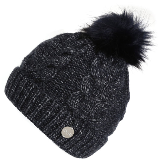 Regatta Women's Lovella III Chunky Knit Bobble Hat Navy