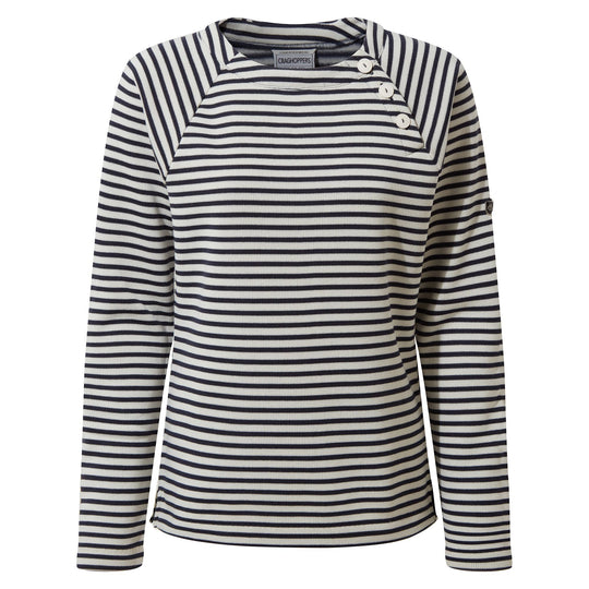 Craghoppers Women's Neela Crew Neck Insulating Jumper Navy Stripe CWA267