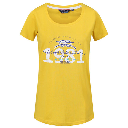 Regatta Women's Filandra III Graphic T-Shirt Yellow Sulphur