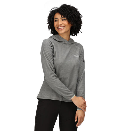 Regatta Women's Montes Lightweight Fleece Hoody Light Steel/Black
