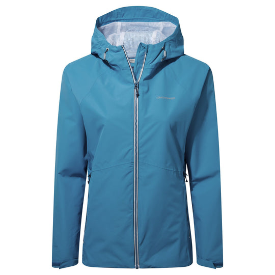 Craghoppers Women's Salina Waterproof Hooded Jacket Mediterranean Blue RRP £120