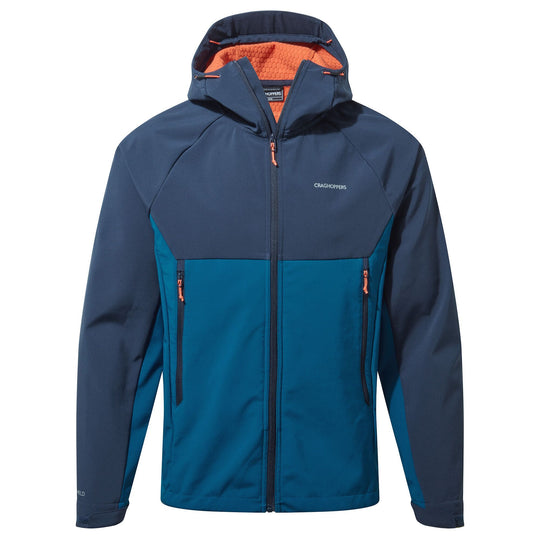 Craghoppers Men's Trent Weatherproof Hooded Softshell Jacket Navy/Blue RRP £80