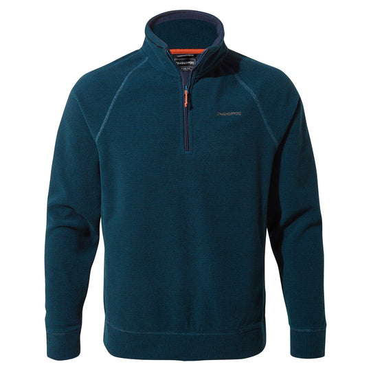 Craghoppers Men's Turo Half Zip CMA1291 Poseidon Blue Stripe  RRP £50