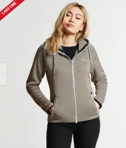 Dare2b Women's Vanity Full Zip Hoodie Sweater Macchiato