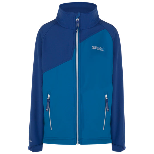 Regatta Boy's Vargo Softshell Jacket Imperial Blue/Surfspray Blue RKL063